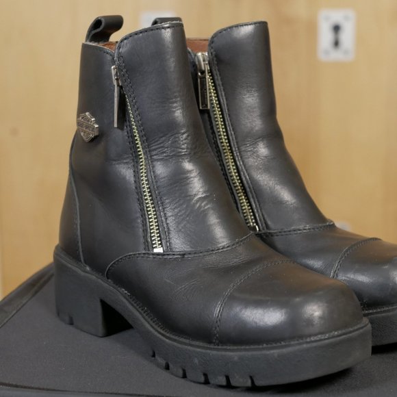 Harley Davidson Women's Amherst Motorcycle Booties - Picture 3 of 6